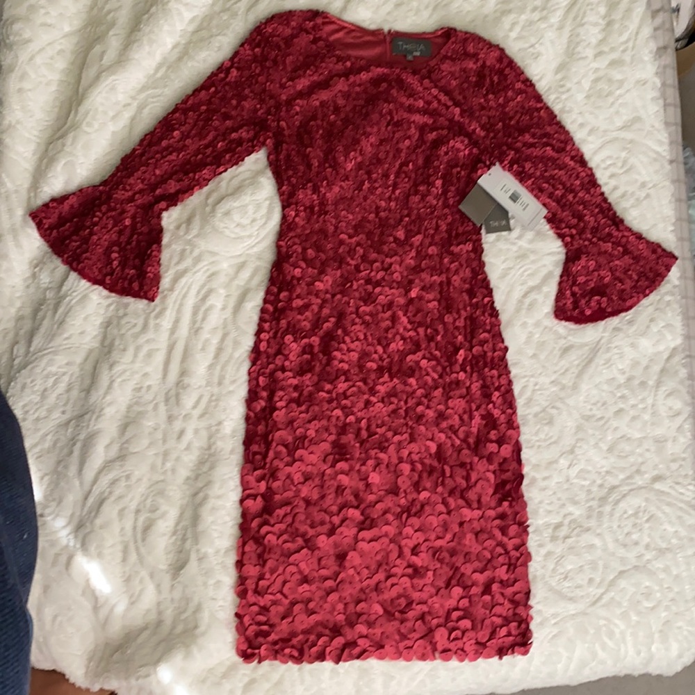 THEIA brand | red/burgundy dress | size: 8